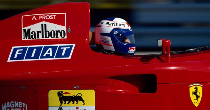 Ferrari's Alain Prost driving during the 1990 season. Driver sackings