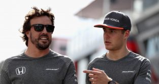 Fernando Alonso and Stoffel Vandoorne. Spain May 2017.