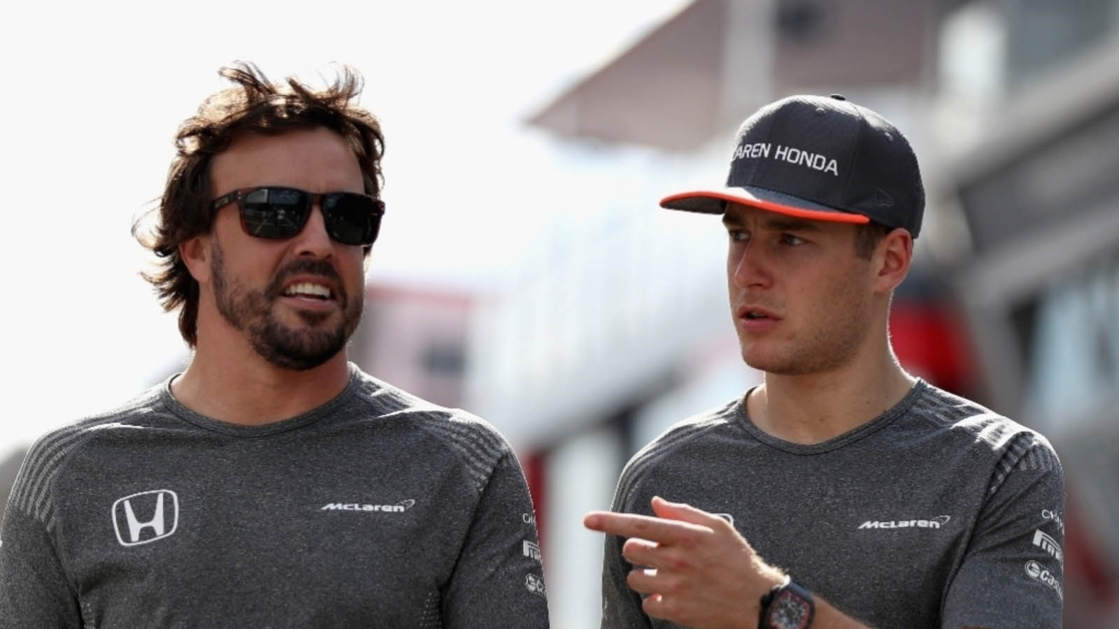 Fernando Alonso and Stoffel Vandoorne. Spain May 2017.