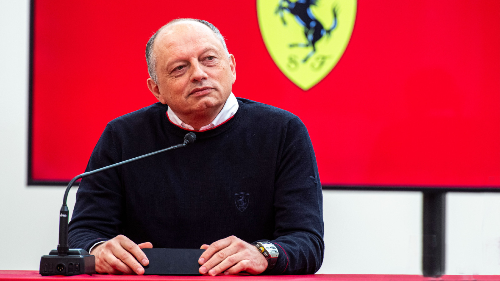 Ferrari team boss Fred Vasseur pictured pres-season, January 2023.