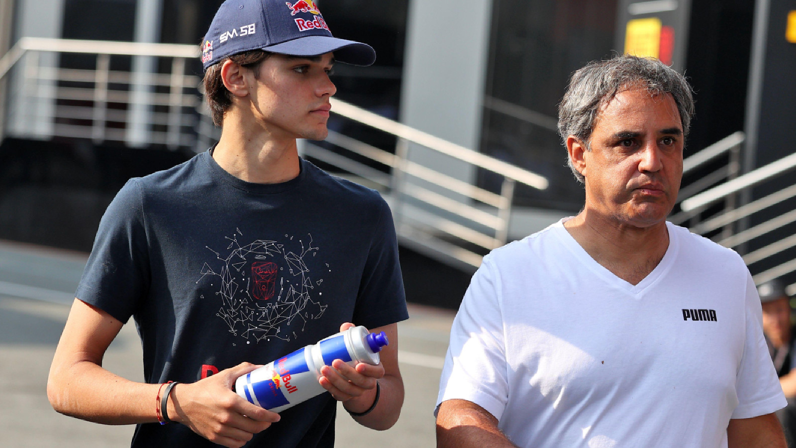 Juan Pablo Montoya pictured with son, Sebastien Montoya
