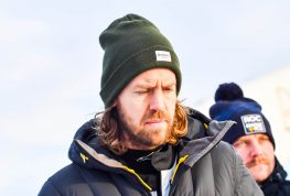 Sebastian Vettel wears a hat. Race of Champions Sweden January 2023.