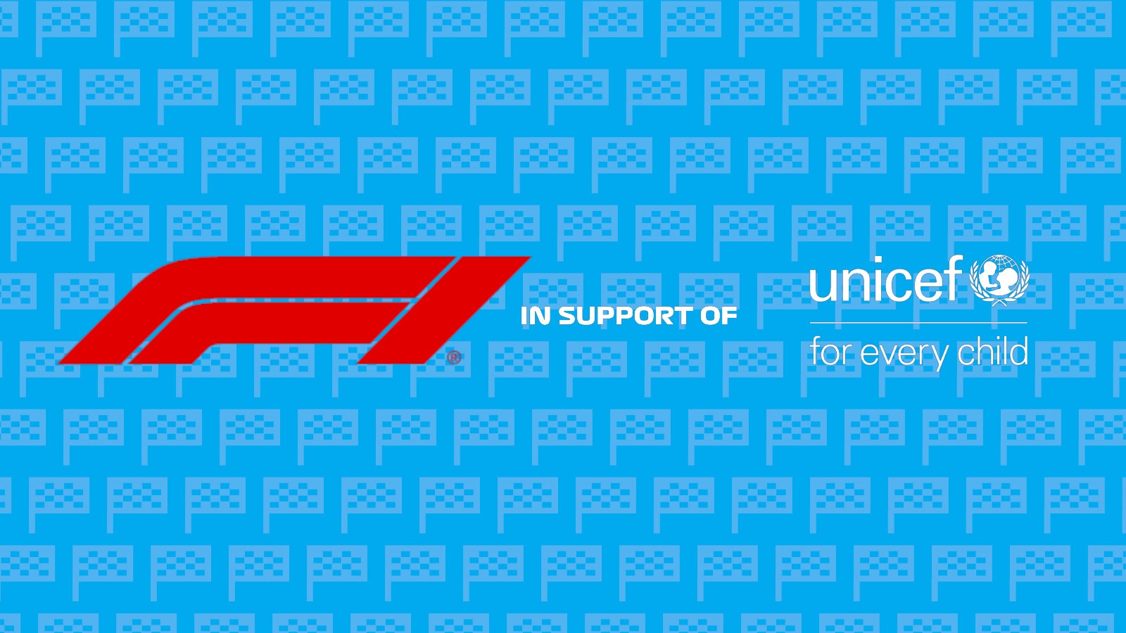 The F1 and UNICEF logos.