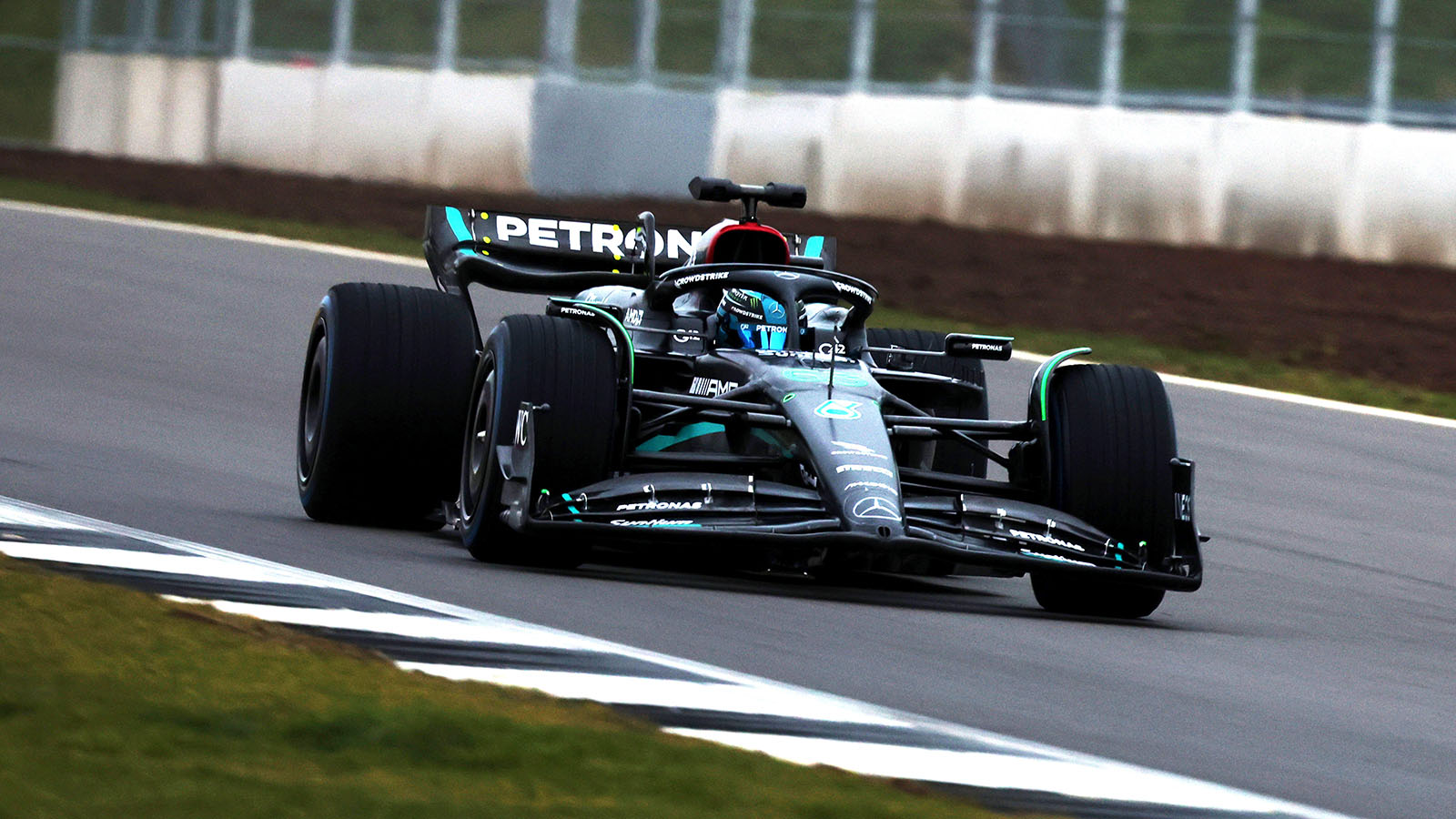 Mercedes W14 shaken down at Silverstone. February 2023