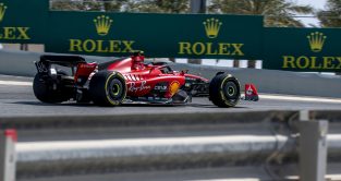 Ferrari driver Carlos Sainz testing in Bahrain. testing results