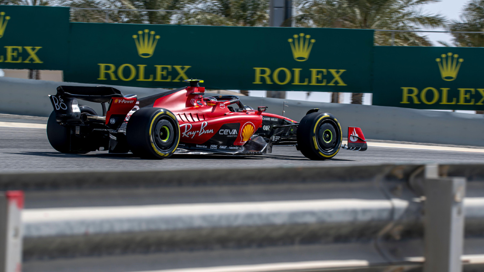 Ferrari driver Carlos Sainz testing in Bahrain. testing results