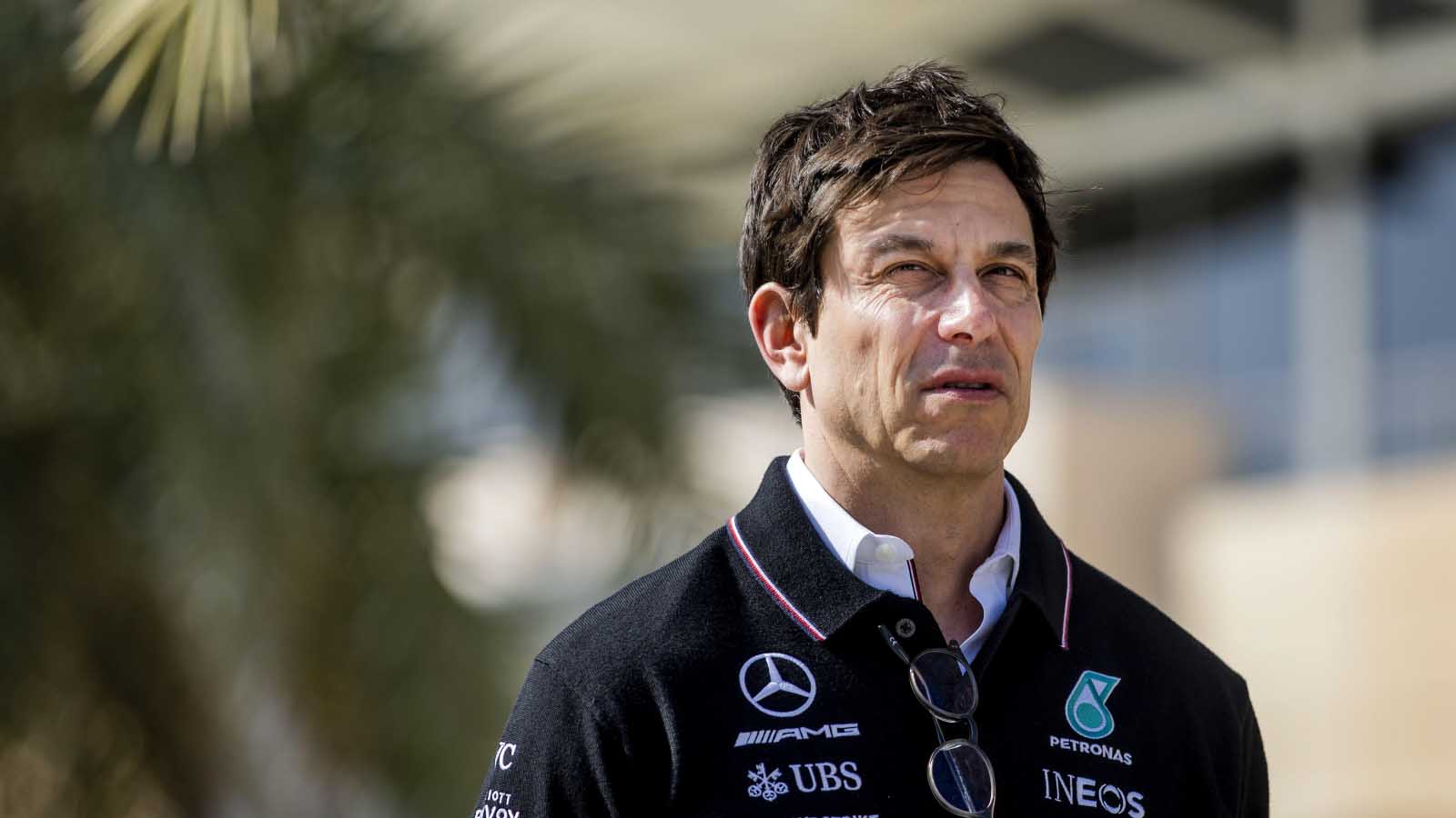 Mercedes team principal Toto Wolff. Bahrain February 2023.