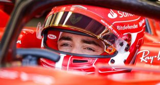 Charles Leclerc in the cockpit. Bahrain February 2023.