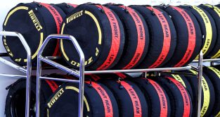 Tyres in tyre blankets. Austin, USA. October, 2022