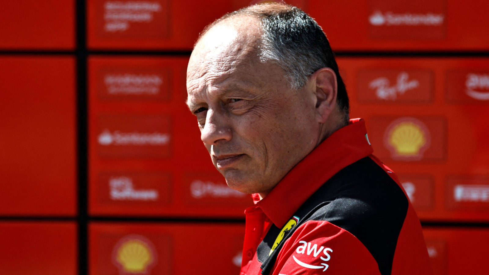 Fred Vasseur, Ferrari, looks serious. Bahrain February 2023