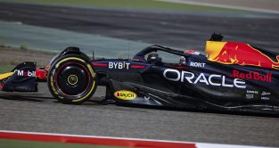 Max Verstappen driving the RB19. Bahrain, Feb 2023