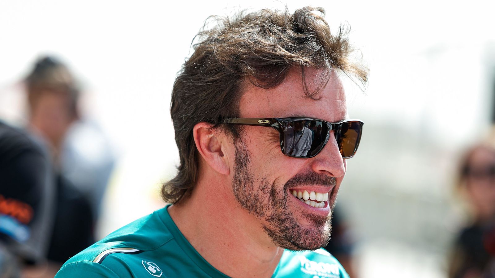 Fernando Alonso, Aston Martin, is happy. Bahrain, March 2023.