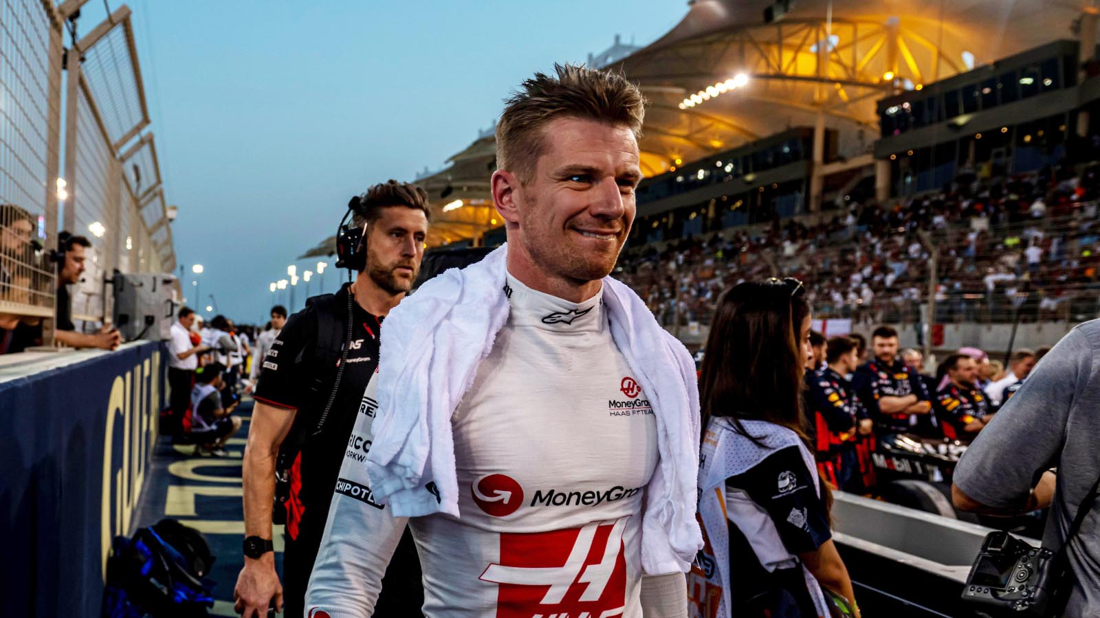 Nico Hulkenberg on the grid. Bahrain March 2023.