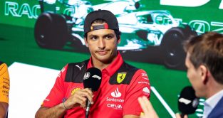 Carlos Sainz in the pre-race press conference. Jeddah March 2023.