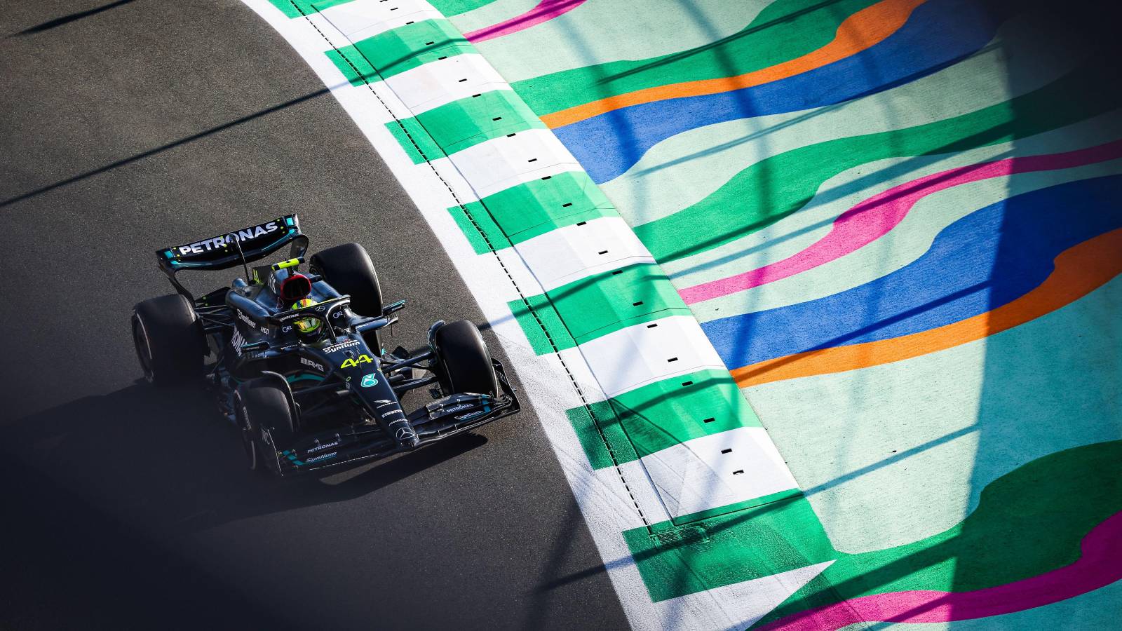 Lewis Hamilton during free practice. Saudi Arabia, March 2023.