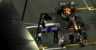 Red Bull's Sergio Perez at the Saudi Arabian Grand Prix. Jeddah, March 2023.