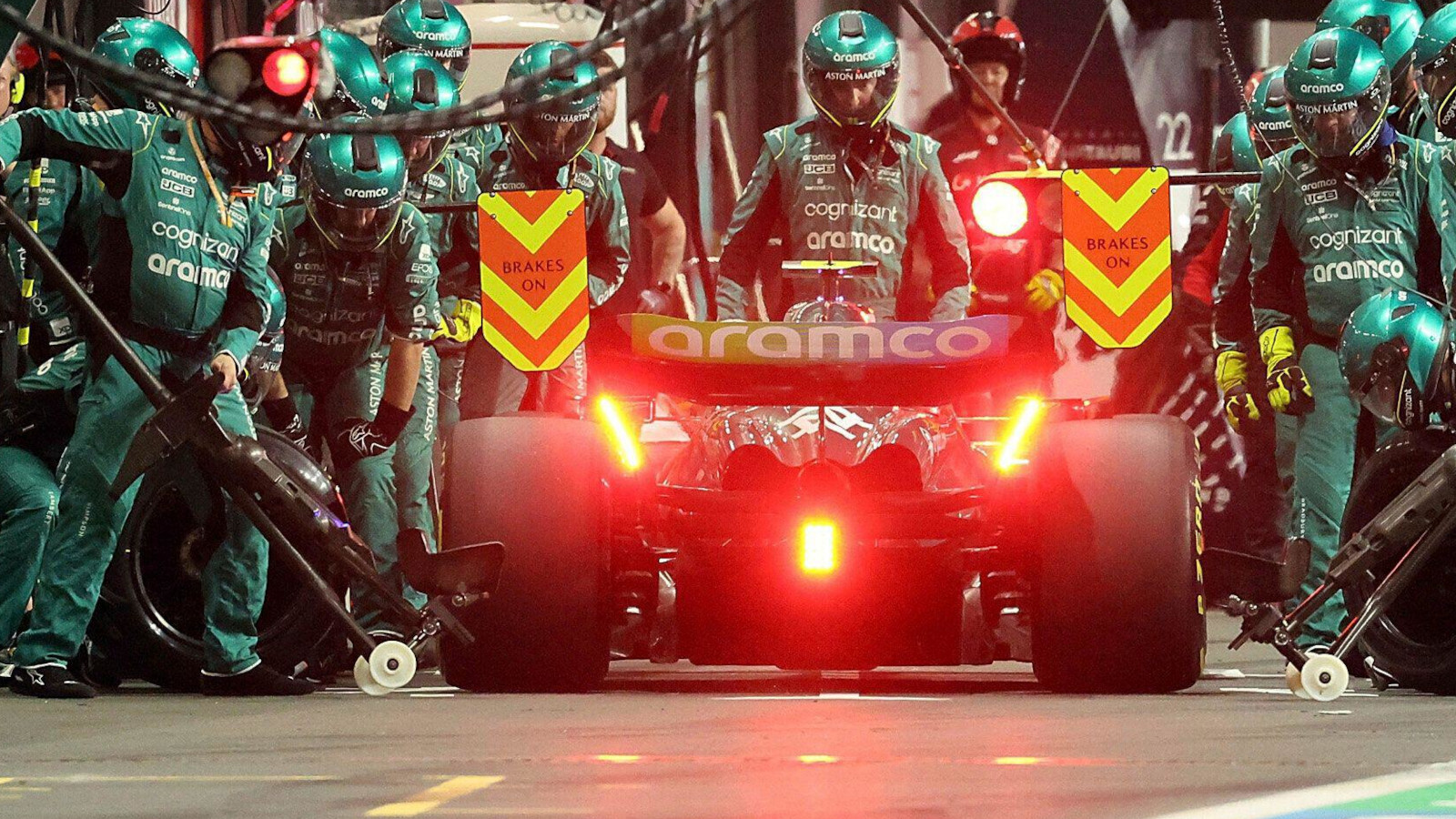 Fernando Alonso pits, rear jackman. Saudi Arabia March 2023