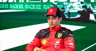 Charles Leclerc looking dejected in the post-qualifying press conference. Saudi Arabia March 2023