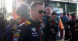 Red Bull principal Christian Horner in the paddock. Australia, April 2023.