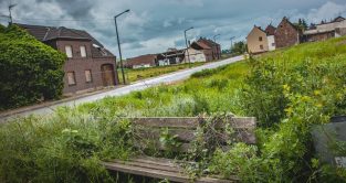 Overgrown home village of Michael Schumacher, Kerpen-Manheim. Germany, May 2021.