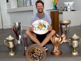Romain Grosjean reunited with F1 trophies as Alpine bring them ‘home’ for him
