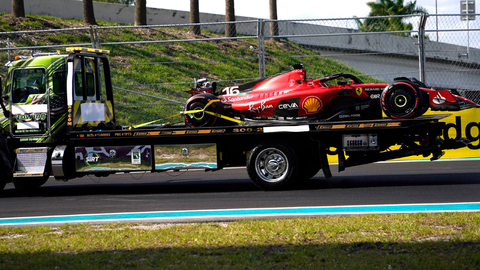 Ferrari's Charles Leclerc at the Miami Grand Prix. Miami, May 2023.