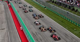 Race start at the 2022 Emilia Romagna Grand Prix. Imola, April 2023.
