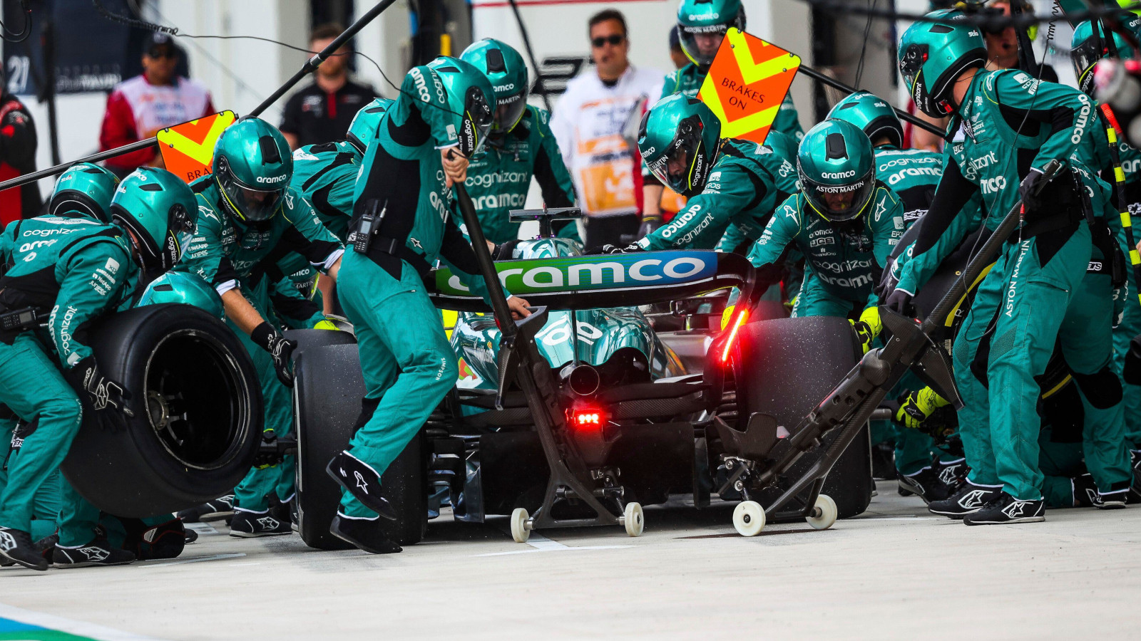 Lance Stroll pit stop. Miami May 2023