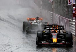 Red Bull's Max Verstappen on track at the Monaco Grand Prix. Monte Carlo, May 2023. driver ratings