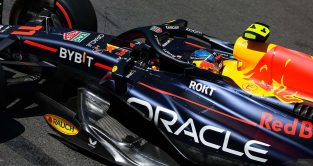 Sergio Perez in action for Red Bull at the Monaco Grand Prix. Monte Carlo, May 2023.