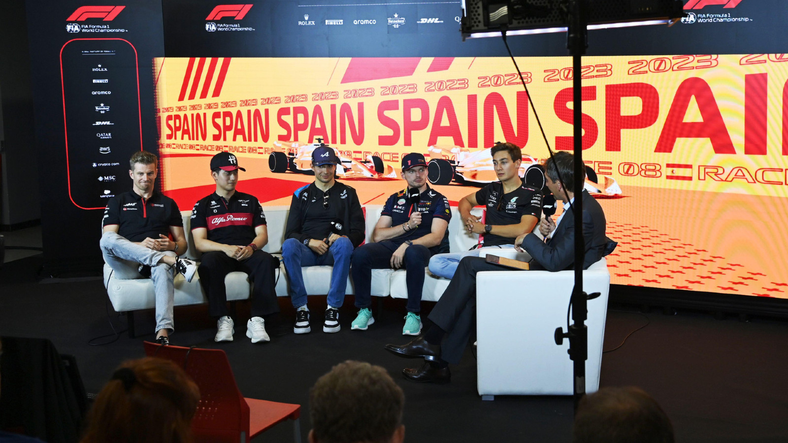 F1新闻发布会周四在西班牙大奖赛。巴塞罗那，2023年6月。