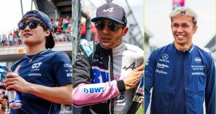 Yuki Tsunoda, Esteban Ocon and Alex Albon. F1 2023.