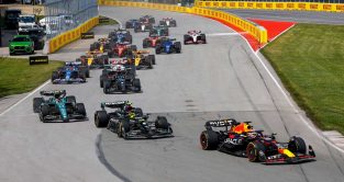 The start of the Canadian GP from above. Montreal June 2023.