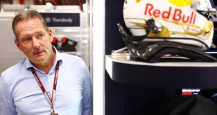 Jos Verstappen watches on in the Red Bull garage. Marina Bay, Singapore, September 2022.
