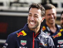 Watch: Sebastian Vettel pays Daniel Ricciardo special visit at Silverstone test