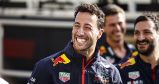 Daniel Ricciardo smiles in the paddock. Canada June 2023.