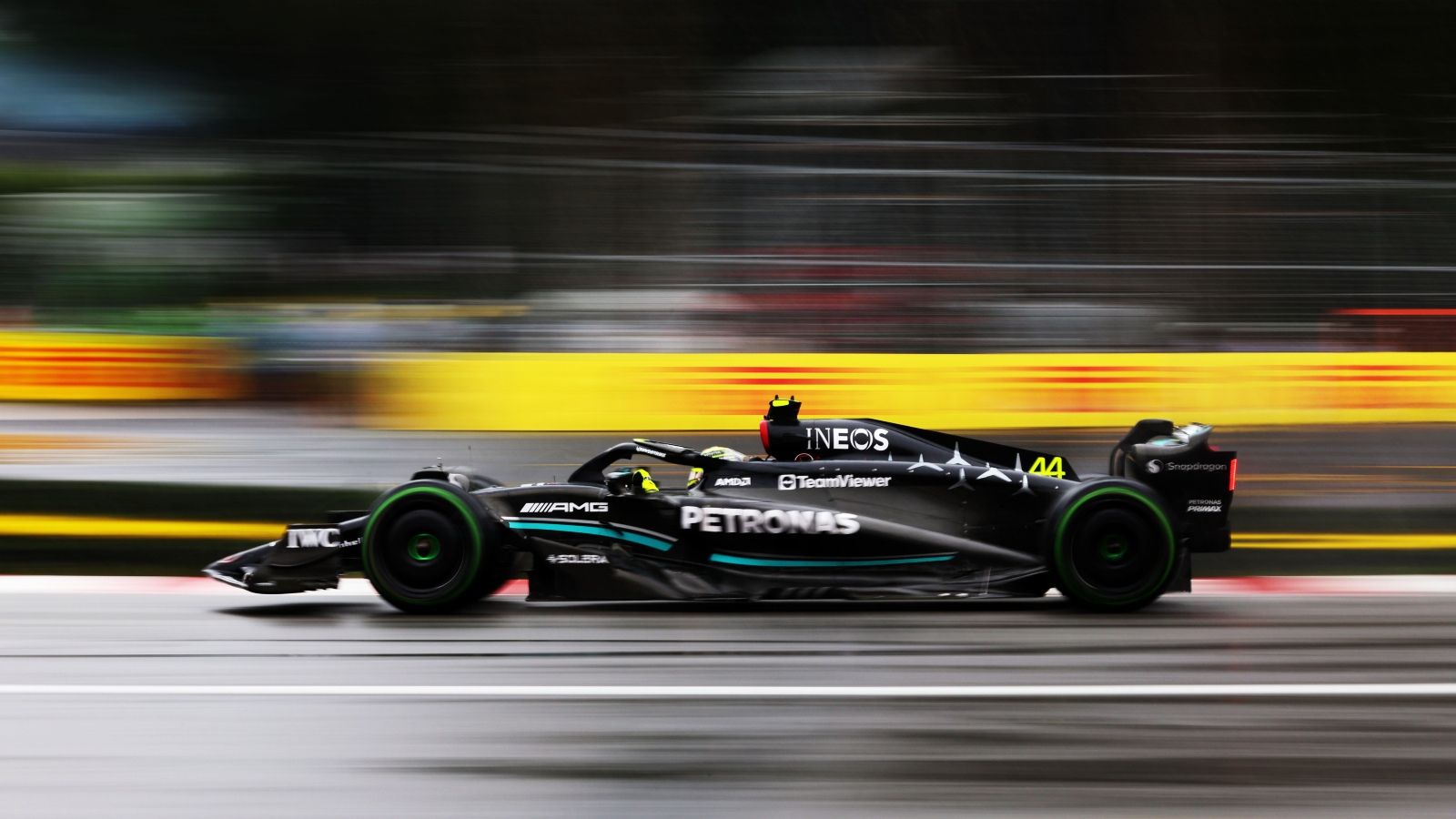 Mercedes driver Lewis Hamilton during the 2023 Canadian Grand Prix, Saturday. June 2023.