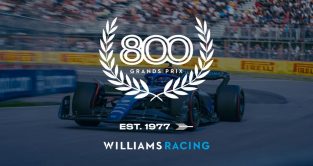 Williams 800th race graphic. Image credit: Williams F1.