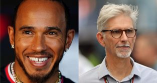 Lewis Hamilton and Damon Hill appear side by side.