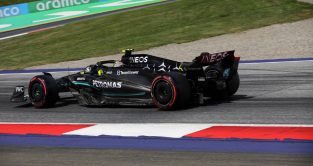 Mercedes' Lewis Hamilton at the Austrian Grand Prix. Spielberg, June 2023.