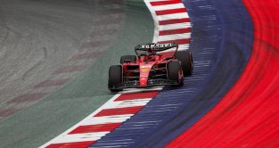 Ferrari's Charles Leclerc on track at the Austrian Grand Prix. Spielberg, June 2023. track limits