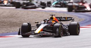 Max Verstappen leads the Austrian Grand Prix. July 2023.
