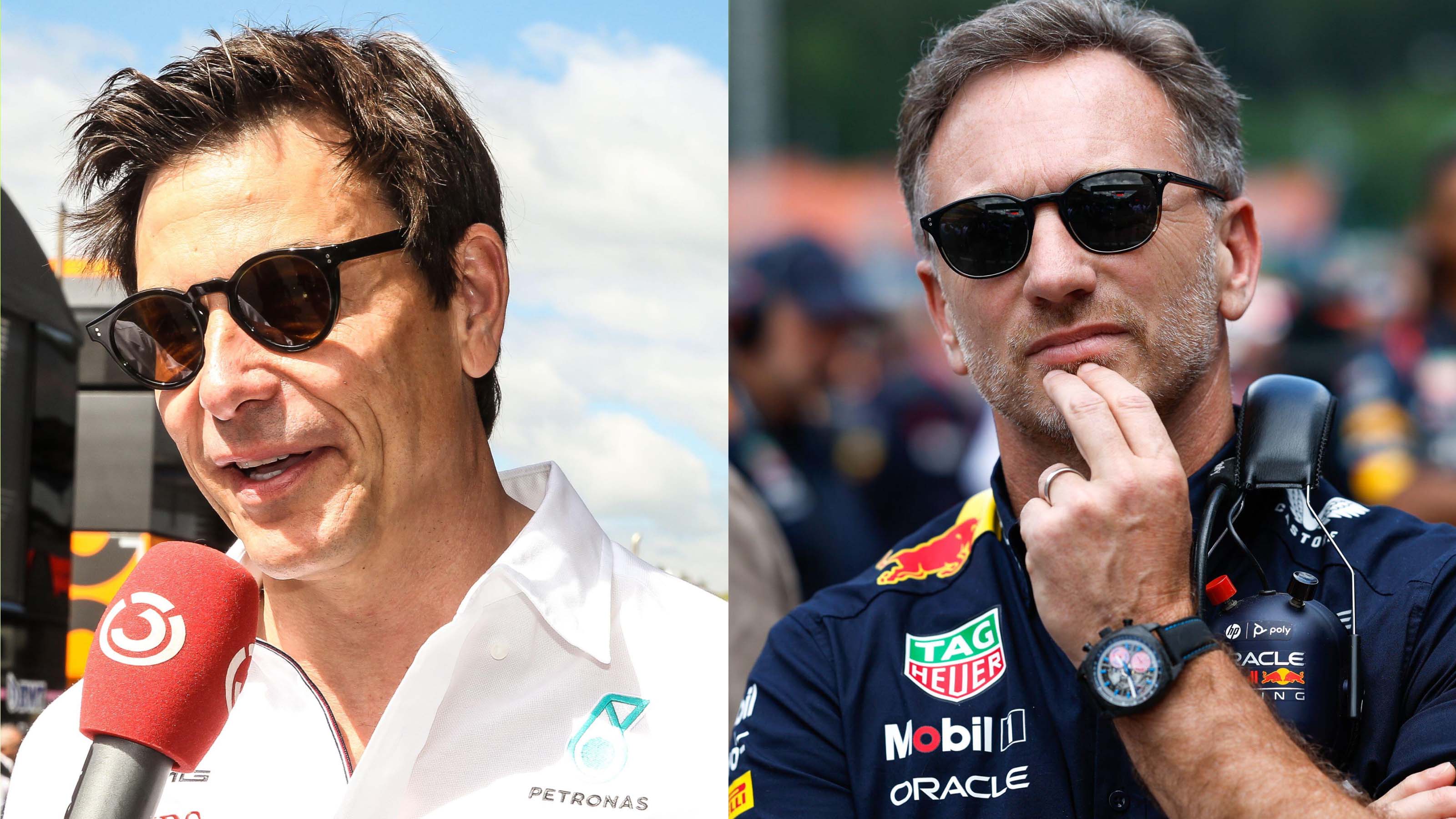Toto Wolff and Christian Horner at the Austrian Grand Prix.