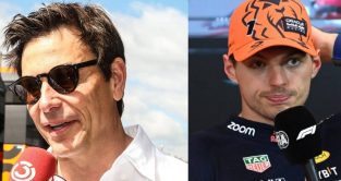Toto Wolff and Max Verstappen side-by-side.