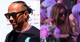 Lewis Hamilton and Shakira after the singer was spotted at Silverstone.