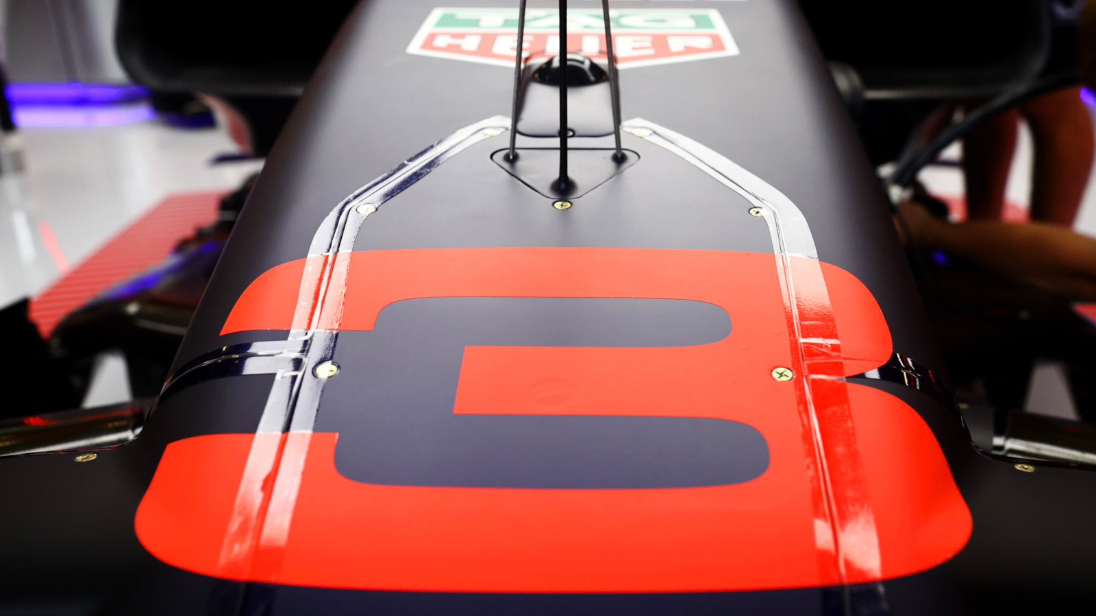 Daniel Ricciardo's number 3 on the RB19. Britain July 2023