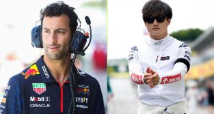 Daniel Ricciardo and Yuki Tsunoda. July 2023.