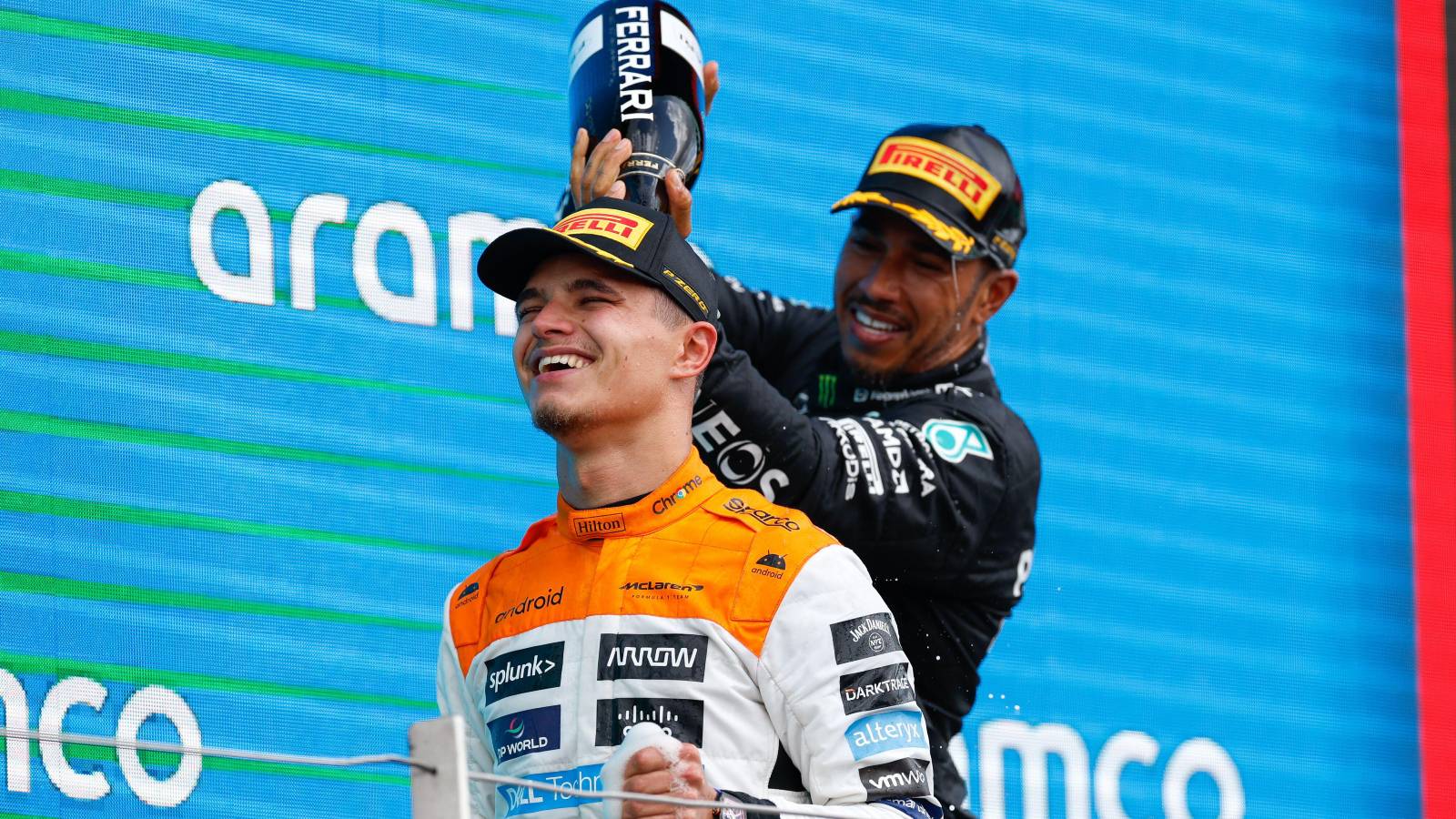 Sky F1 pundits clash over claim Lewis Hamilton ‘passed baton’ to Lando