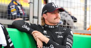 Valtteri Bottas relaxed on the grid. Britain July 2023