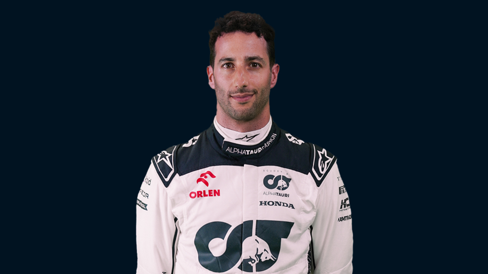 Daniel Ricciardo in his AlphaTauri race suit.